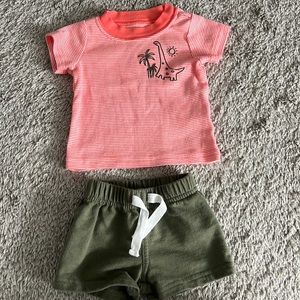 Dinosaur top and bottom newborn Boy